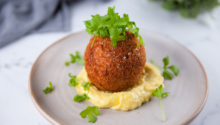 Bocconcini Stuffed Arancini with Potato Aioli